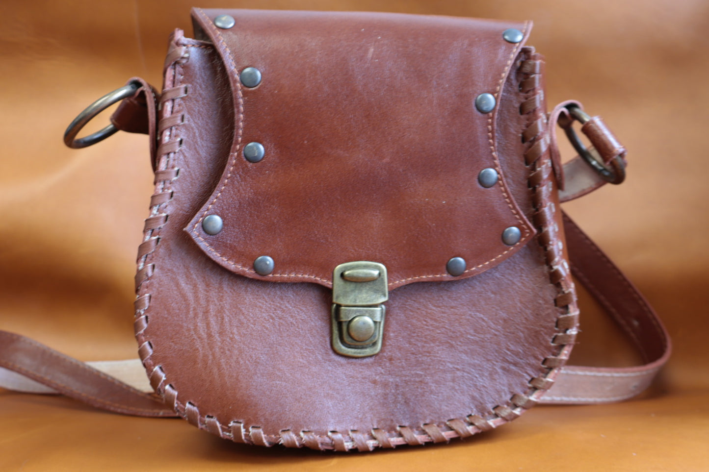 Crossbody Cuero de Vaqueta