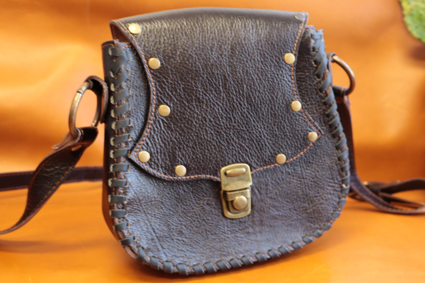 Crossbody Cuero de Vaqueta