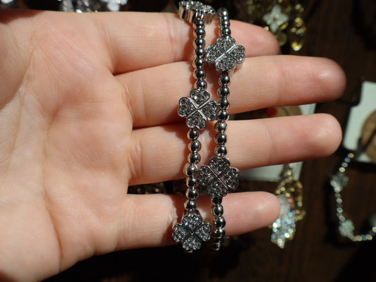 Beaded Clovers Bracelet