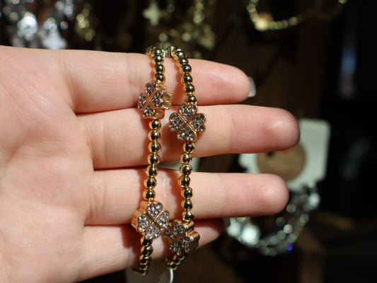 Beaded Clovers Bracelet